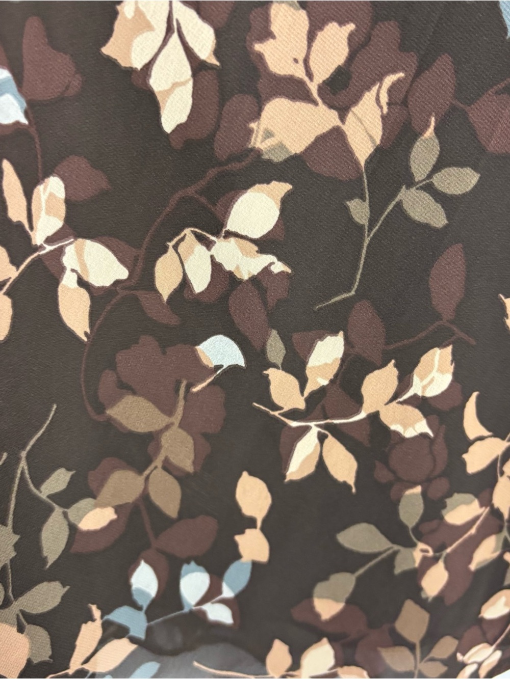 Daisy Fuentes Women's Dark Floral Midi Skirt Whimsi Flowy Black/Tan Size 12 - Picture 4 of 10